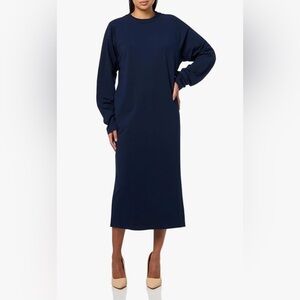 Norma Kamali Oversized Raglan Sleeve Side Slit Gown